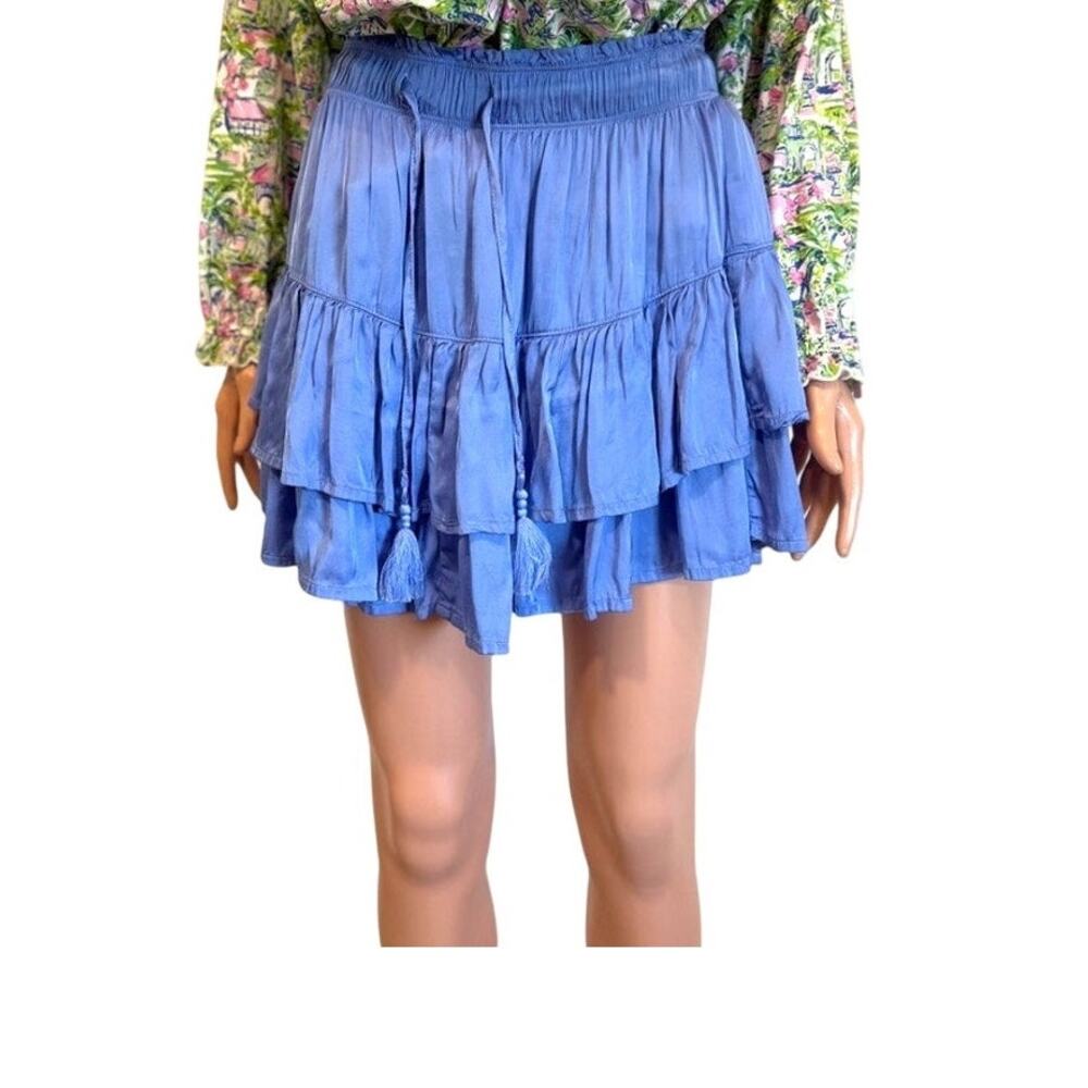 Aerie medium Sweet N Silky tiered ruffle mini skirt SK 3096